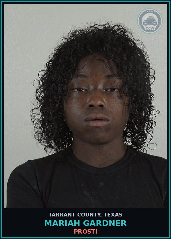 Booking mugshot of Mariah Gardner in Tarrant County