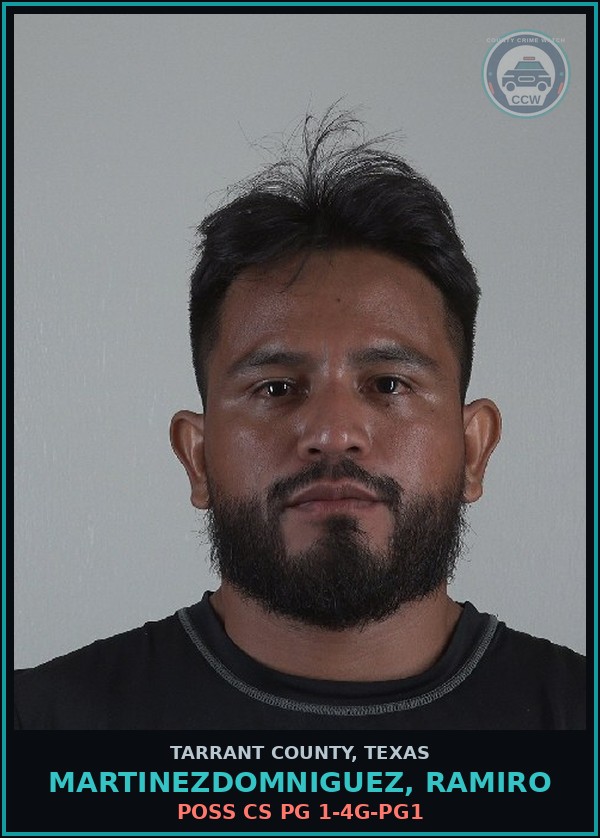 Booking mugshot of Martinezdomniguez, Ramiro in Tarrant County