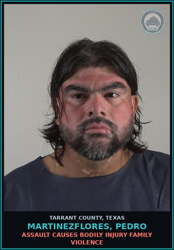 Booking mugshot of Martinezflores, Pedro in Tarrant County
