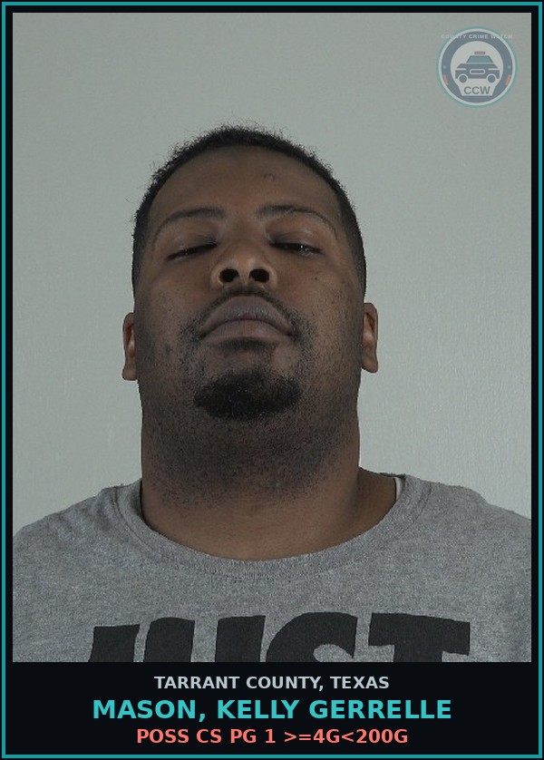 Booking mugshot of Mason, Kelly Gerrelle in Tarrant County