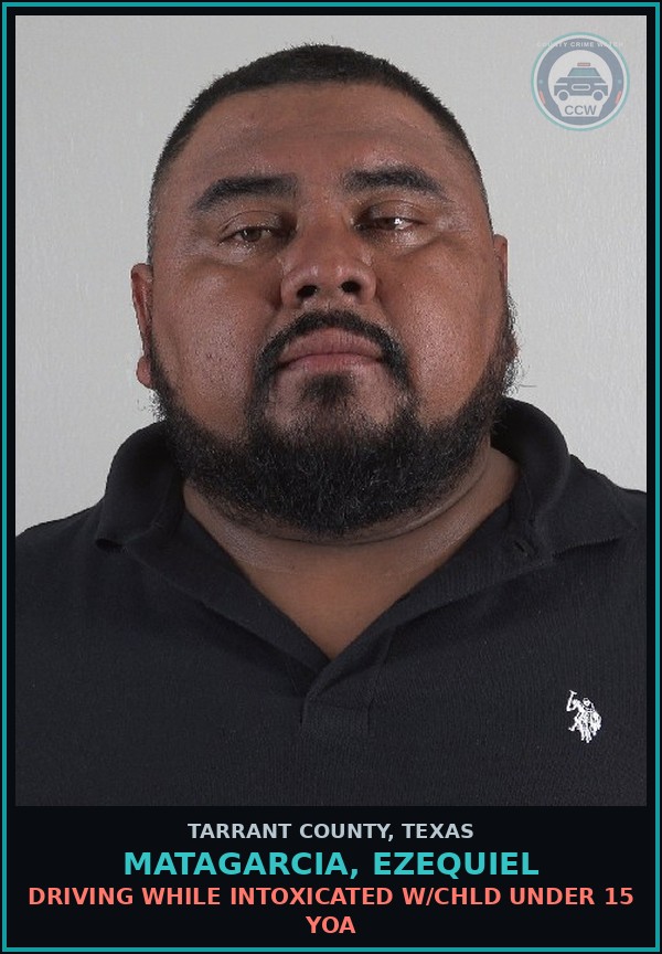 Booking mugshot of Matagarcia, Ezequiel in Tarrant County