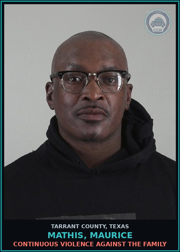 Booking mugshot of Mathis, Maurice in Tarrant County