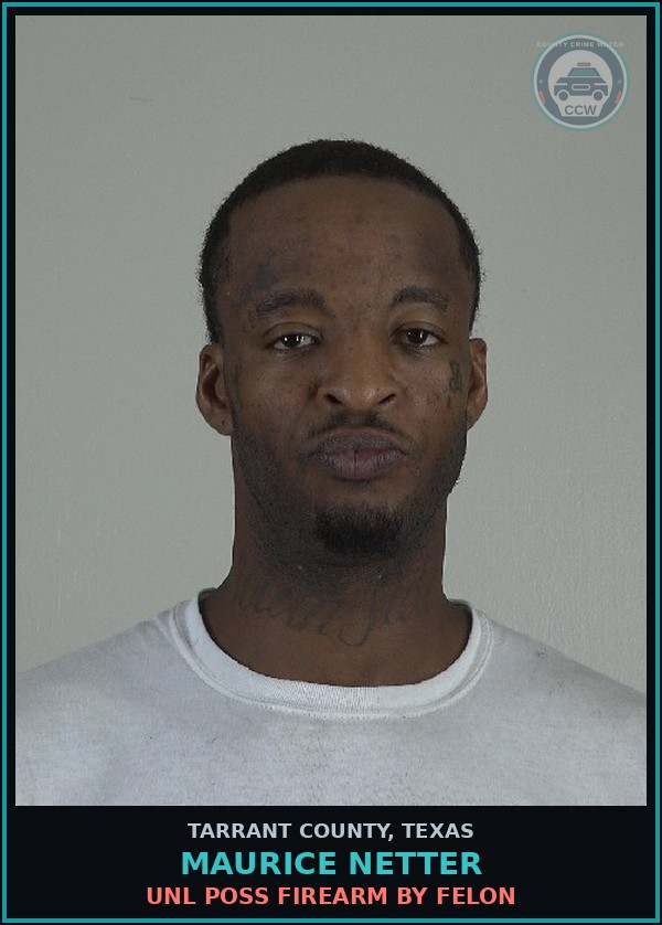Booking mugshot of Maurice Netter in Tarrant County