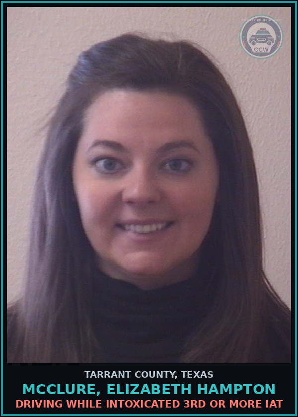 Booking mugshot of Mcclure, Elizabeth Hampton in Tarrant County