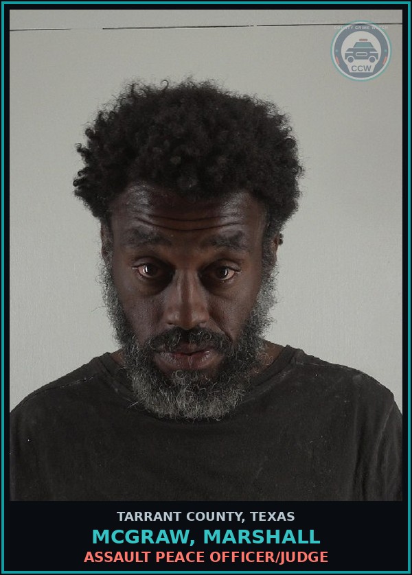 Booking mugshot of Mcgraw, Marshall in Tarrant County
