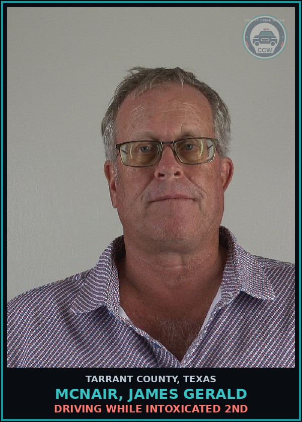 Booking mugshot of Mcnair, James Gerald in Tarrant County