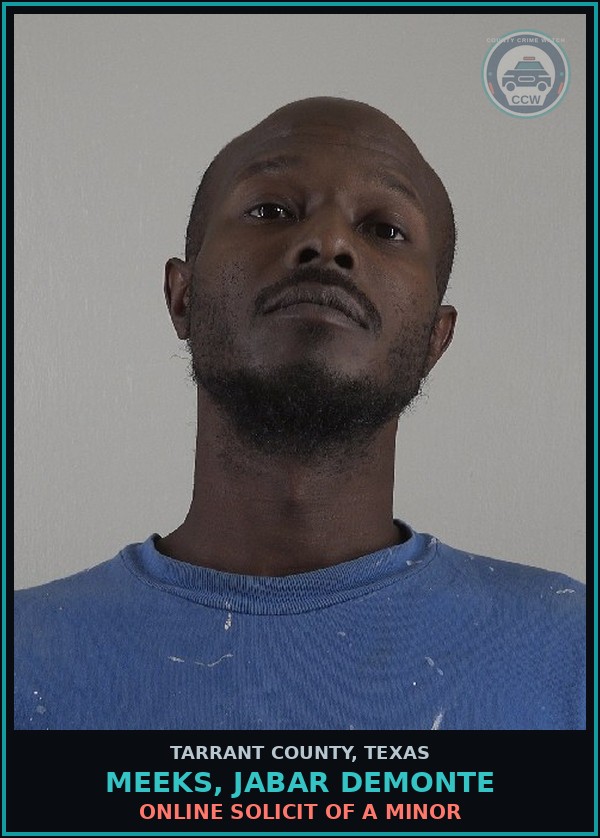 Booking mugshot of Meeks, Jabar Demonte in Tarrant County