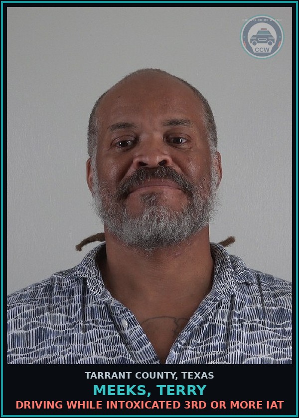 Booking mugshot of Meeks, Terry in Tarrant County