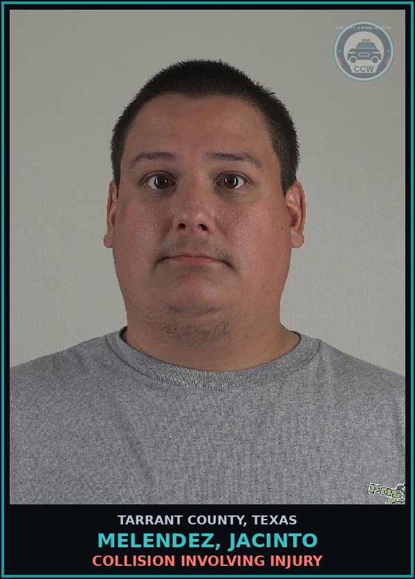Booking mugshot of Melendez, Jacinto in Tarrant County