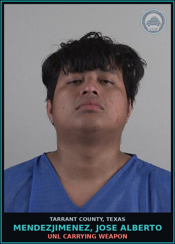 Booking mugshot of Mendezjimenez, Jose Alberto in Tarrant County