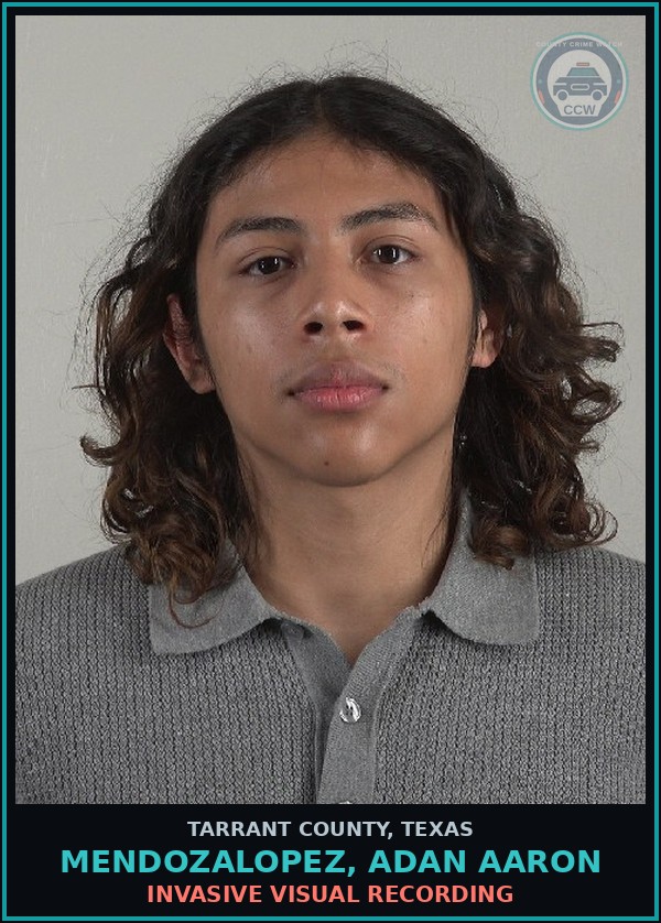 Booking mugshot of Mendozalopez, Adan Aaron in Tarrant County