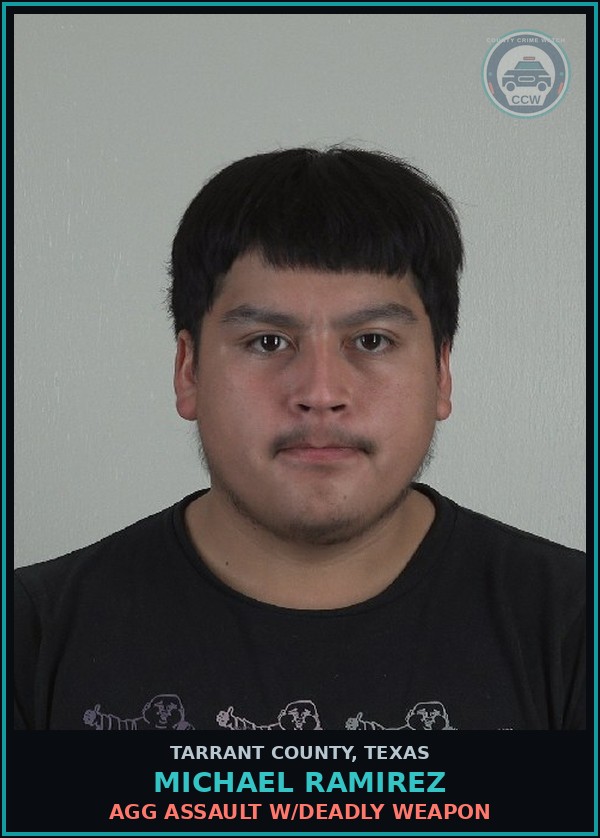 Booking mugshot of Michael Ramirez in Tarrant County