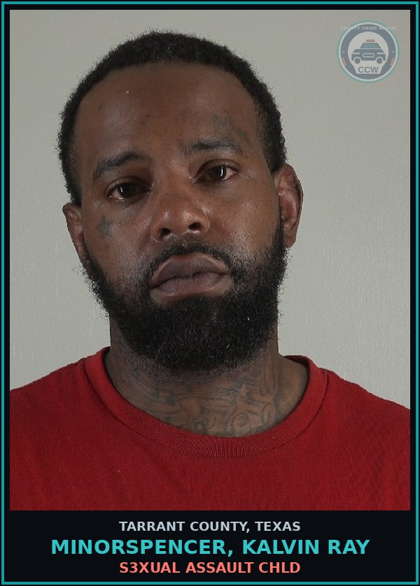 Booking mugshot of Minorspencer, Kalvin Ray in Tarrant County