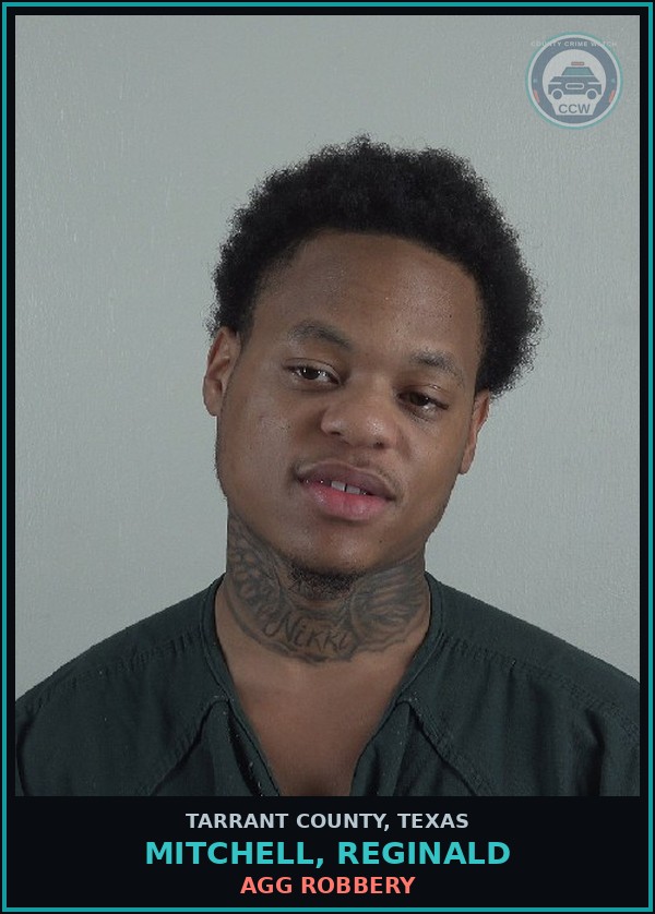 Booking mugshot of Mitchell, Reginald in Tarrant County