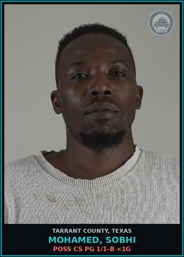 Booking mugshot of Mohamed, Sobhi in Tarrant County