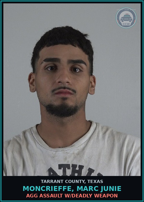 Booking mugshot of Moncrieffe, Marc Junie in Tarrant County