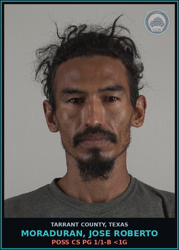 Booking mugshot of Moraduran, Jose Roberto in Tarrant County