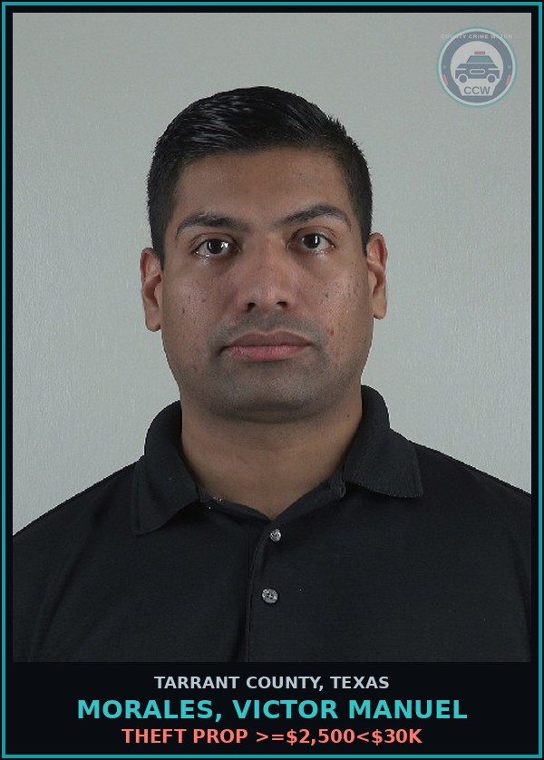 Booking mugshot of Morales, Victor Manuel in Tarrant County