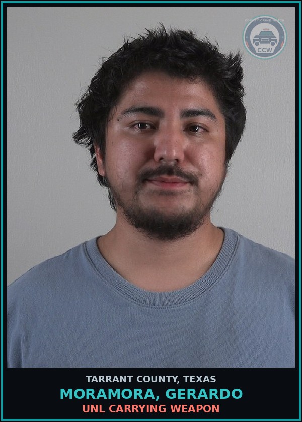 Booking mugshot of Moramora, Gerardo in Tarrant County