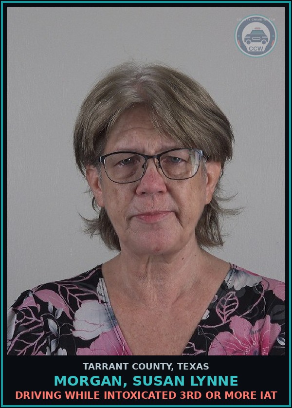 Booking mugshot of Morgan, Susan Lynne in Tarrant County