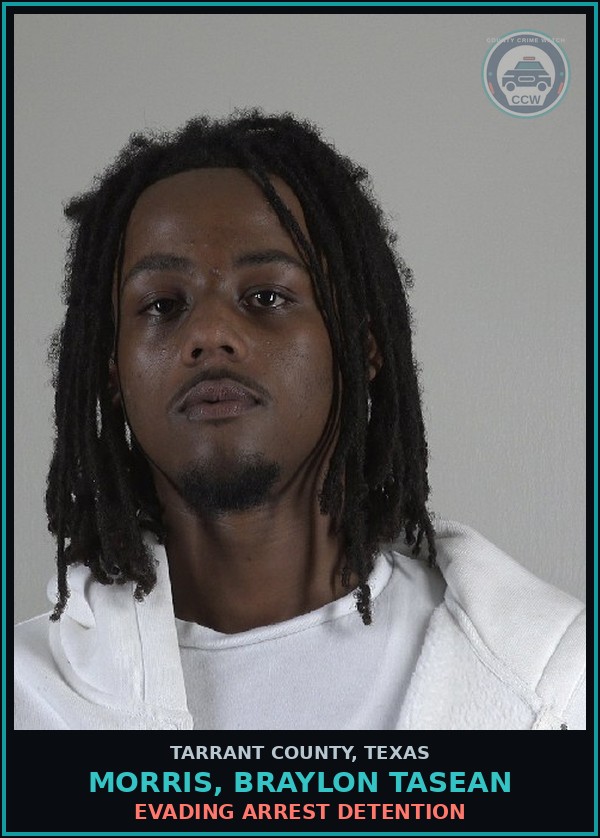 Booking mugshot of Morris, Braylon Tasean in Tarrant County