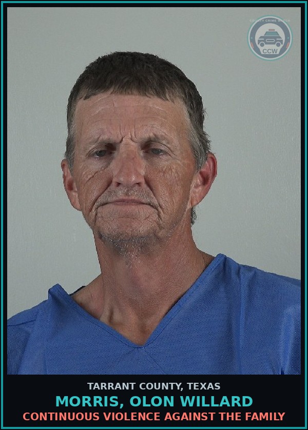 Booking mugshot of Morris, Olon Willard in Tarrant County
