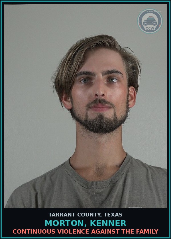 Booking mugshot of Morton, Kenner in Tarrant County