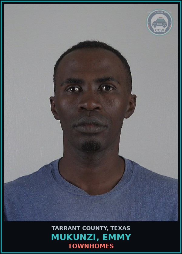 Booking mugshot of Mukunzi, Emmy in Tarrant County