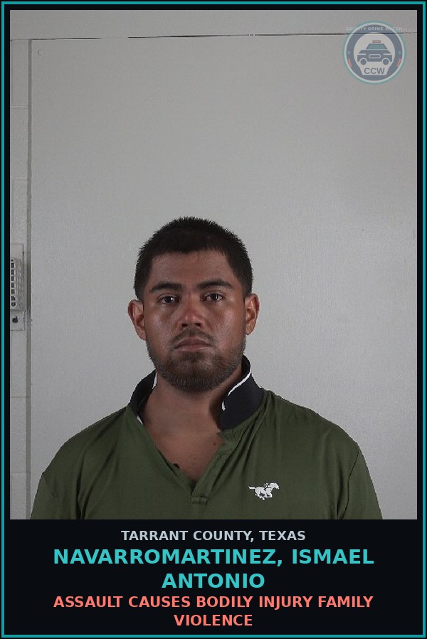 Booking mugshot of Navarromartinez, Ismael Antonio in Tarrant County