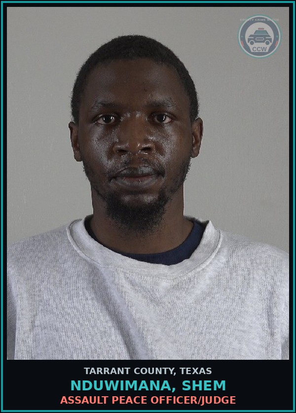 Booking mugshot of Nduwimana, Shem in Tarrant County