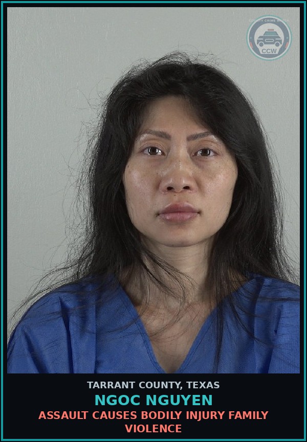 Booking mugshot of Ngoc Nguyen in Tarrant County