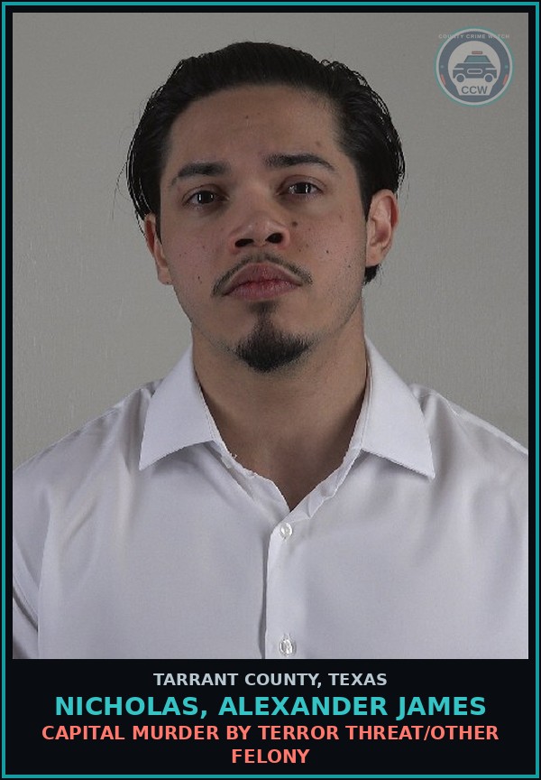 Booking mugshot of Nicholas, Alexander James in Tarrant County
