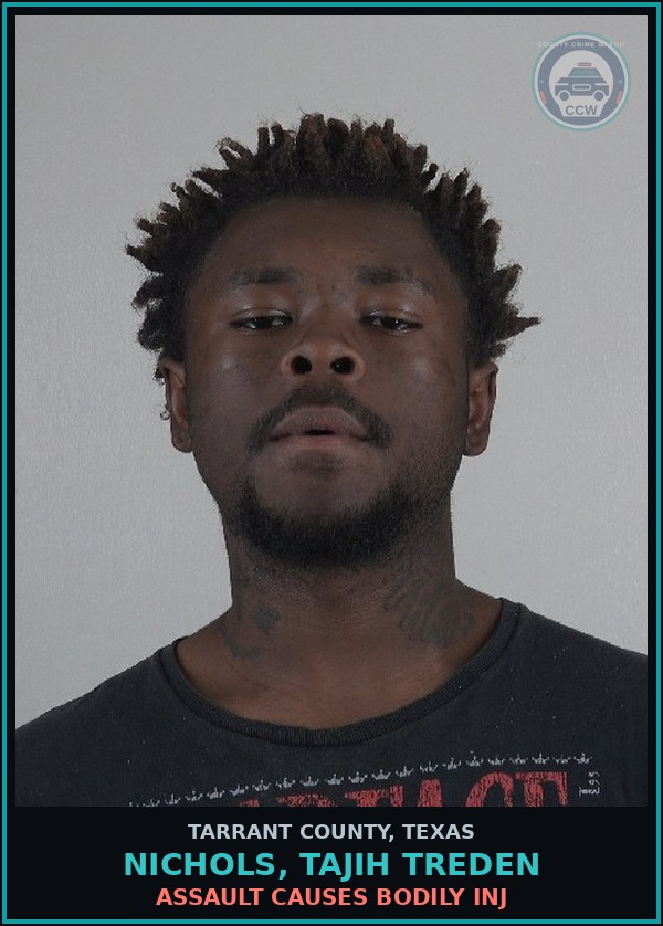 Booking mugshot of Nichols, Tajih Treden in Tarrant County