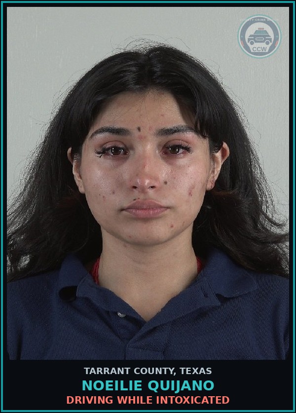 Booking mugshot of Noeilie Quijano in Tarrant County