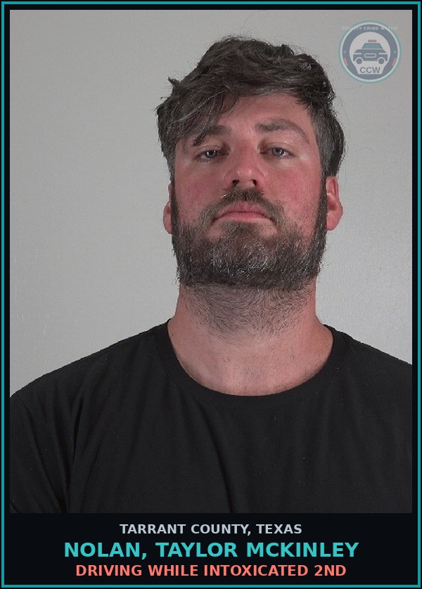 Booking mugshot of Nolan, Taylor Mckinley in Tarrant County