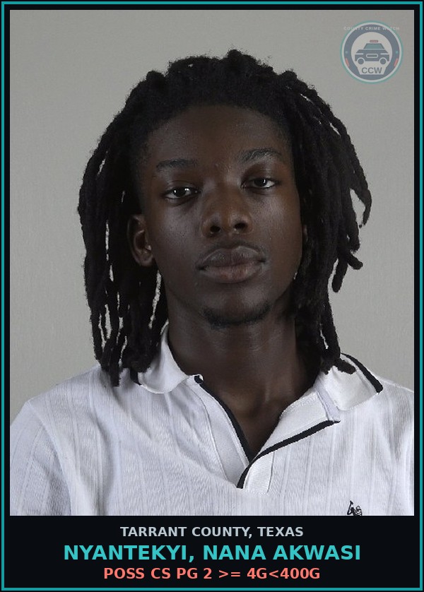 Booking mugshot of Nyantekyi, Nana Akwasi in Tarrant County