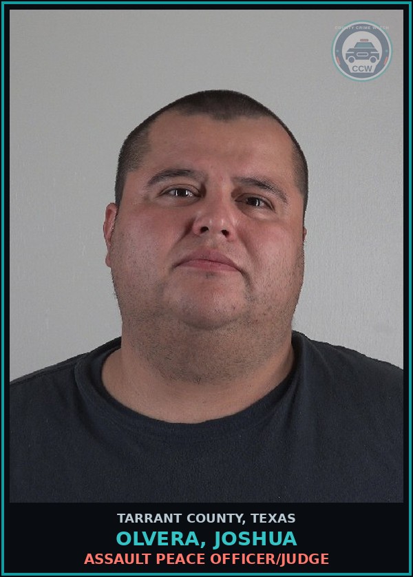 Booking mugshot of Olvera, Joshua in Tarrant County