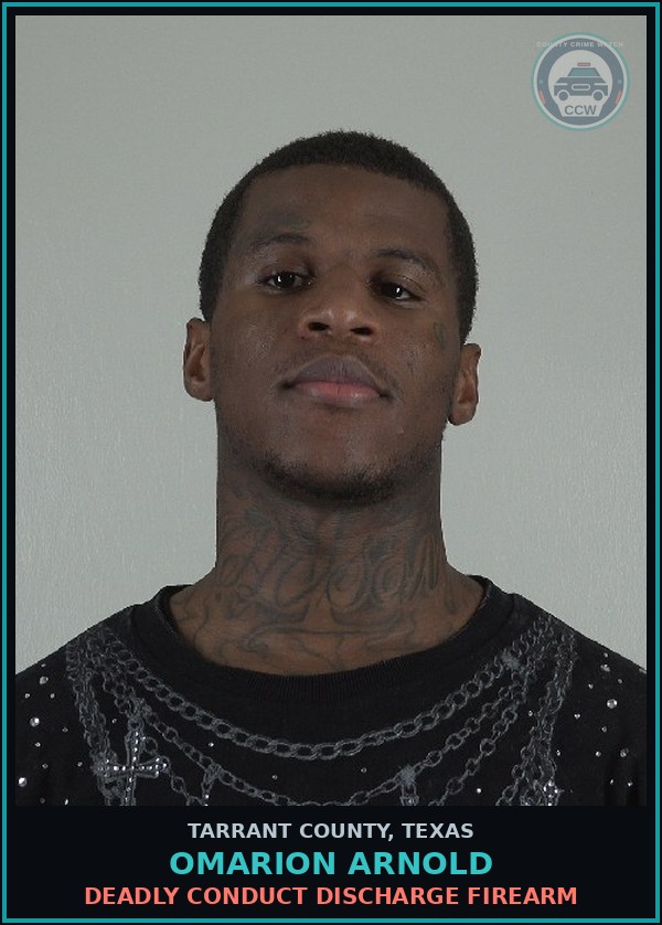 Booking mugshot of Omarion Arnold in Tarrant County