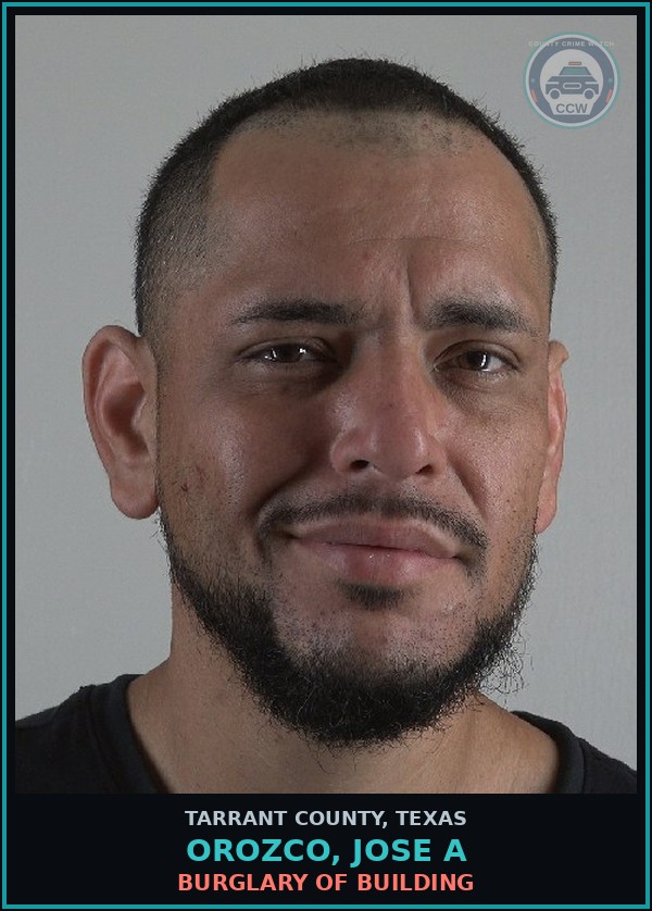 Booking mugshot of Orozco, Jose A in Tarrant County