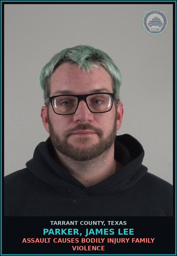 Booking mugshot of Parker, James Lee in Tarrant County