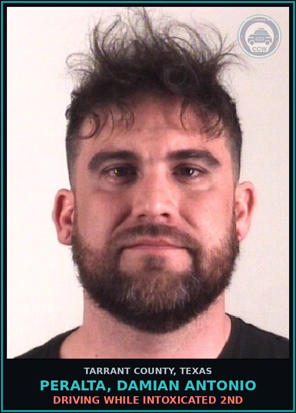 Booking mugshot of Peralta, Damian Antonio in Tarrant County