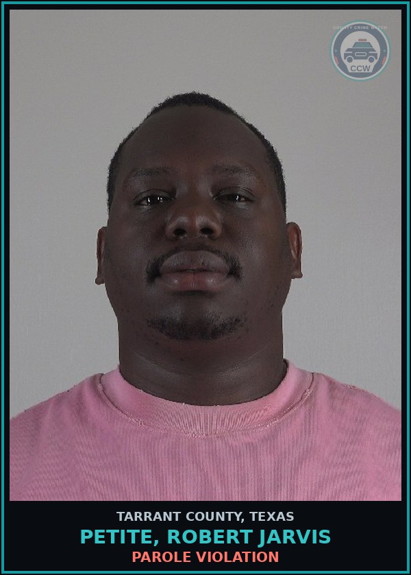 Booking mugshot of Petite, Robert Jarvis in Tarrant County