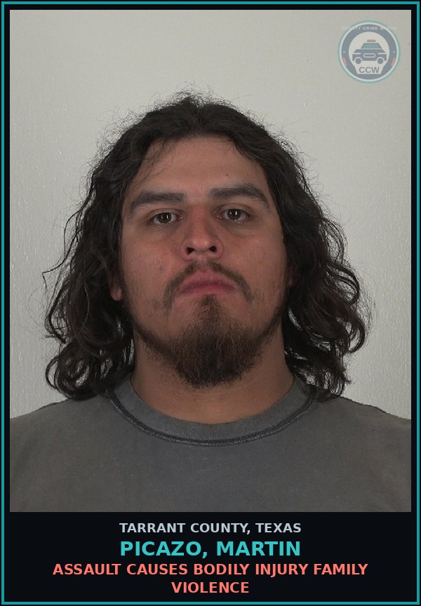 Booking mugshot of Picazo, Martin in Tarrant County