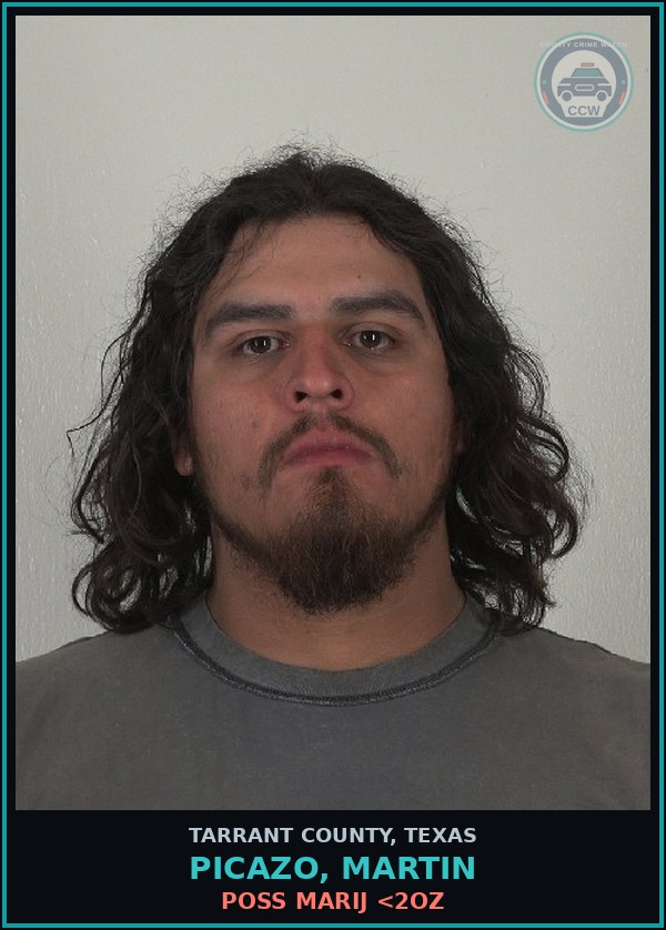 Booking mugshot of Picazo, Martin in Tarrant County