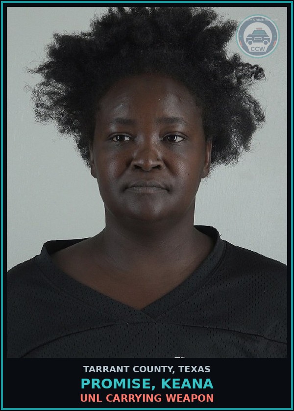 Booking mugshot of Promise, Keana in Tarrant County