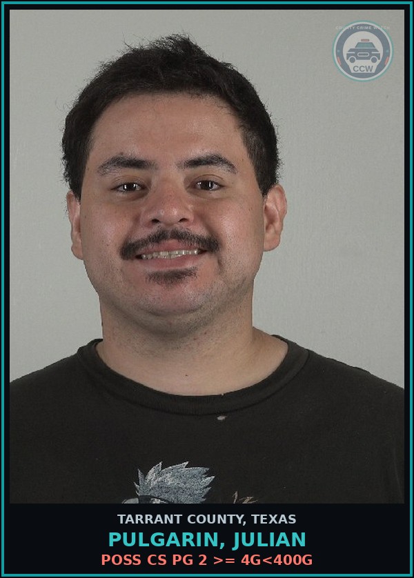 Booking mugshot of Pulgarin, Julian in Tarrant County