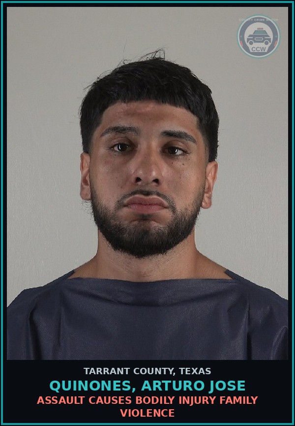 Booking mugshot of Quinones, Arturo Jose in Tarrant County