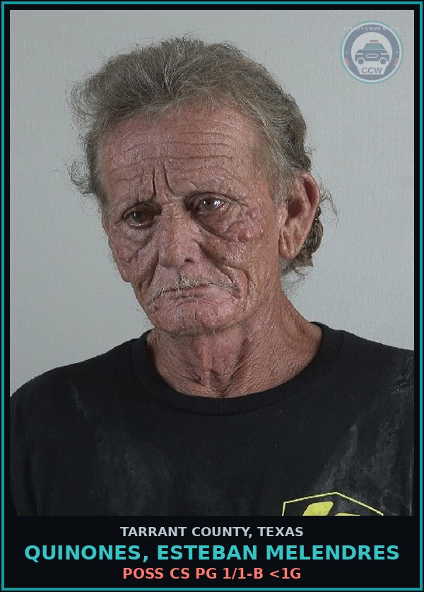 Booking mugshot of Quinones, Esteban Melendres in Tarrant County