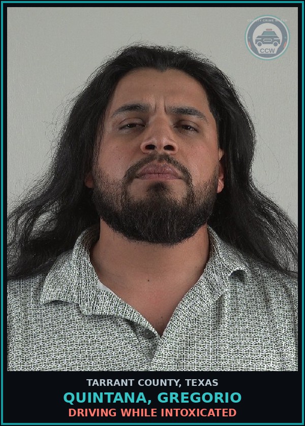 Booking mugshot of Quintana, Gregorio in Tarrant County