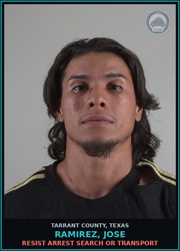Booking mugshot of Ramirez, Jose in Tarrant County